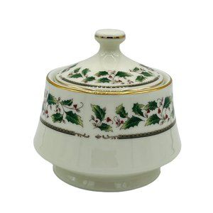 Holly Holiday by Royal Limited Sugar Bowl with Lid